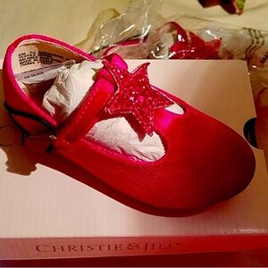 Toddler Pink Velvet Mary Jane’s